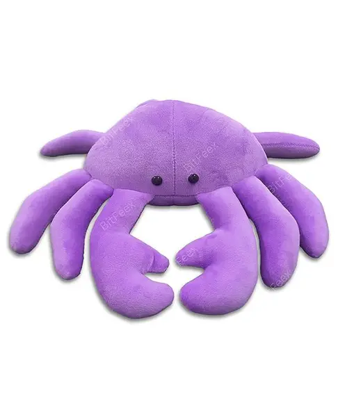 BitFeex Crab Super Soft & Plush Animal Toys For Kids Purple- Height 32 cm