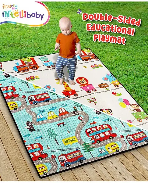 Intellibaby Animal Holiday Time Educational Play Mat for Kids