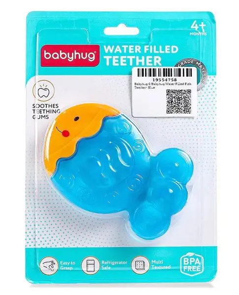 Babyhug Water Filled Fish Teether- Blue