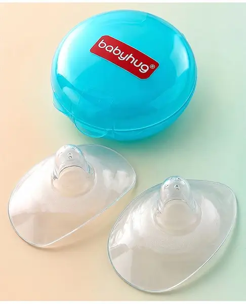 Babyhug Silicone Nipple Shield With Case Pack of 2 - Turquoise