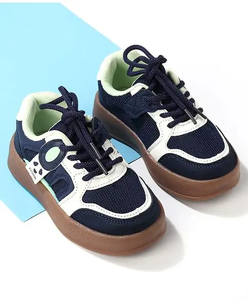 Cute Walk by Babyhug Sports Shoes With Lace Ups Closure - Navy Blue
