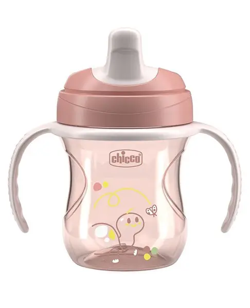 Chicco Training Cup With Semi Soft Spout 200 ml  - Peach