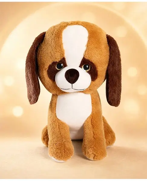 Babyhug 38 cm Glitter Eyes Dog Soft Toy - Brown