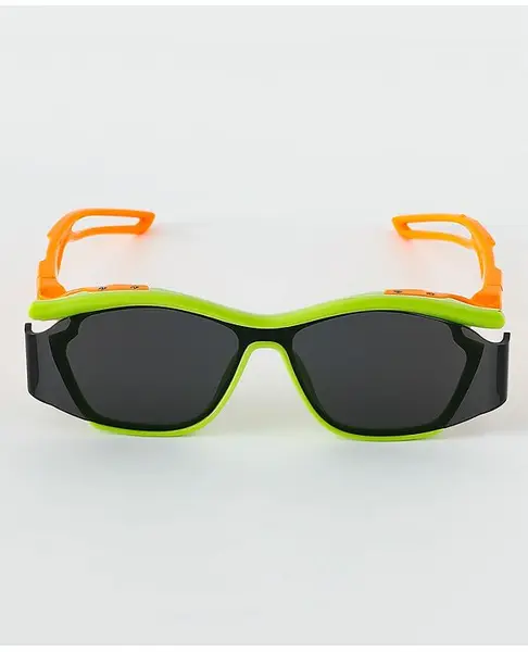 Pine Kids Sunglasses with Comfortable Nose Pad - Green & Orange