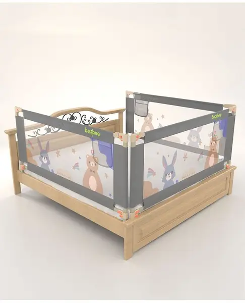BAYBEE Baby Bed Rail Guard for Baby Toddlers Safety  Portable Kids Bed Rail Safeguard Fence with Adjustable Height