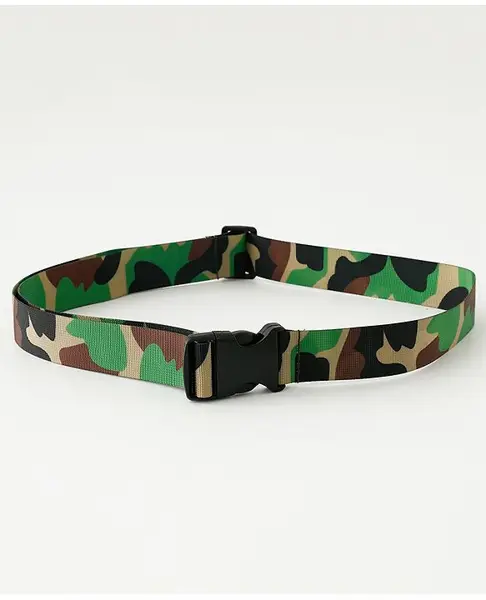 Pine Kids Free Size Belt with Camouflage Print - Green