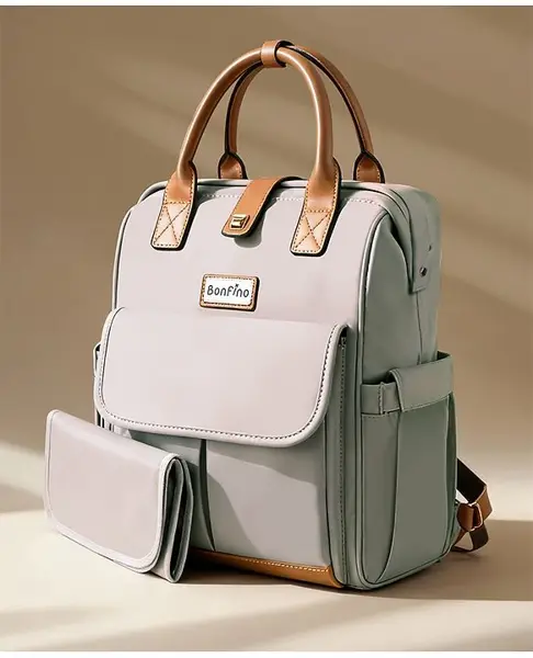 Bonfino Bambino Luxe Smart Multipurpose Diaper Backpack with Diaper Changing Mat