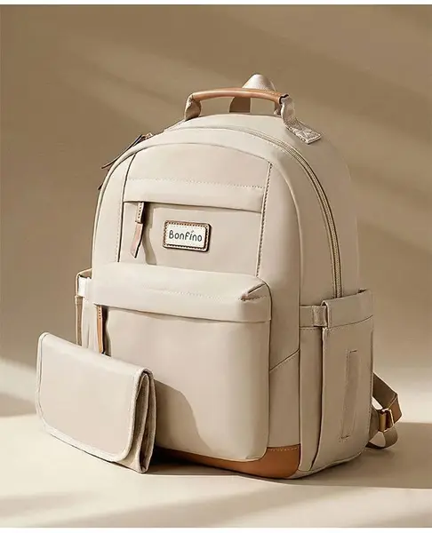 Bonfino Bambino Luxe Smart Multipurpose Diaper Backpack with Diaper Changing Mat