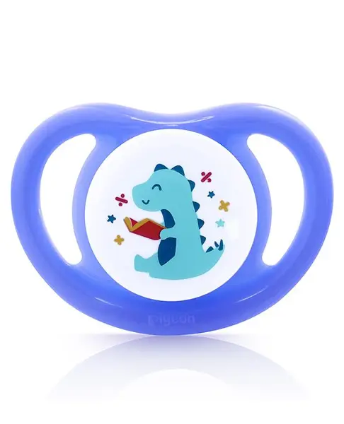 Pigeon Minilight Soother with Dino Print L Size - Blue