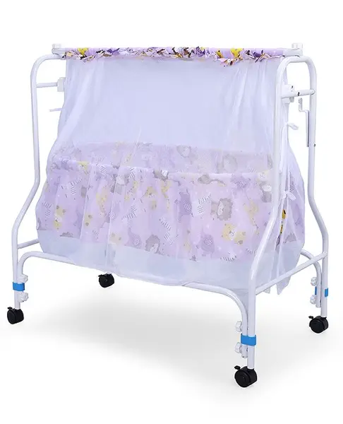 Babyhug Cozy Nest Cradle With Mosquito Net - Purple