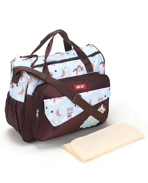 Multipurpose Diaper Tote Cum Sling Bag with Foldable Changing Mat