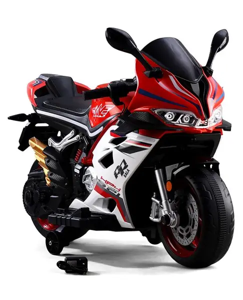 Duke Battery Operated Ride-on Bike for Kids with Hand Accelerator & Music - Red