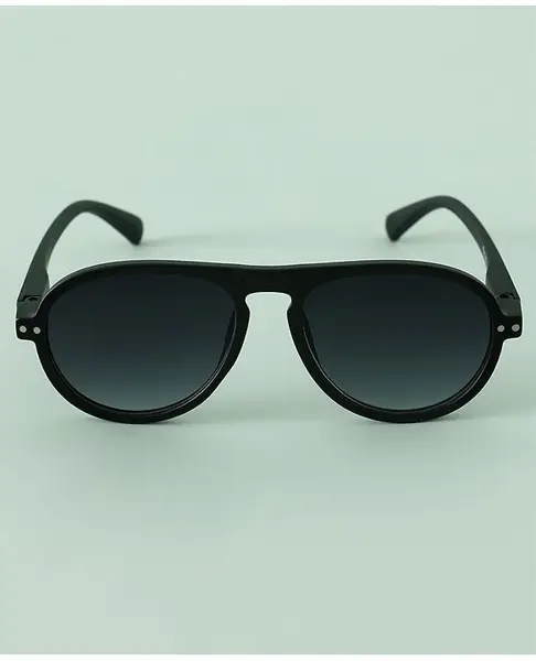 Pine Kids Solid Round Sunglasses - Black