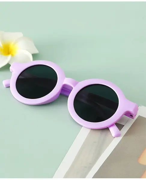 Babyhug Solid Round Sunglasses - Purple