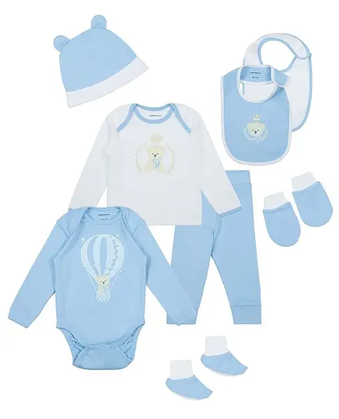 My Milestones Infant Essentials Gift Set FS Baby Blue - 8 Pieces