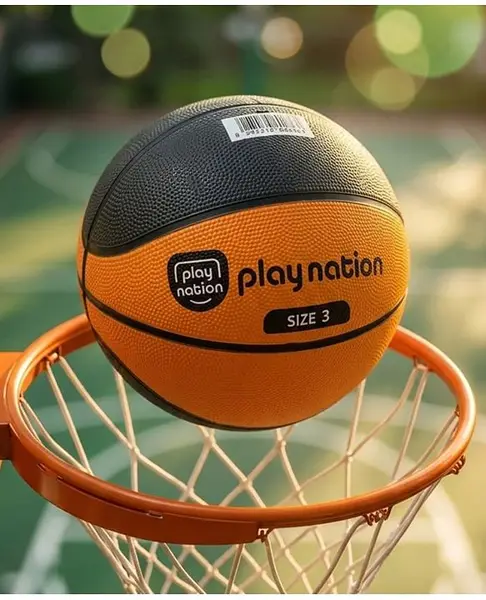 Play Nation Basketball with Inflation Pin - Size 3 - Orange Grey