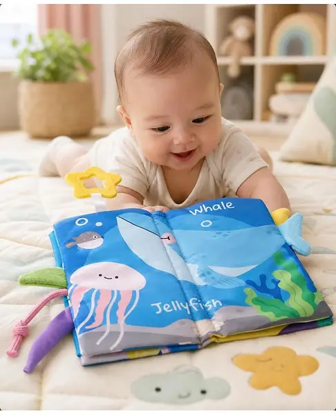 Play Nation Ocean Tails Sensory Cloth Book for Babies