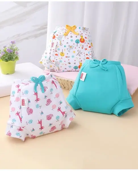 Babyhug Padded Potty Training Pants Pack of 3 - Size 2 - Animals Print Multicolor