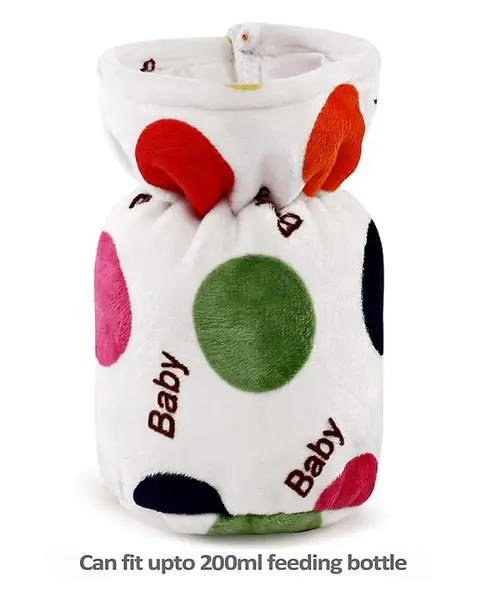 Babyhug Feeding Bottle Cover Polka Print Medium Multicolour - Fits Upto 180 ml Bottle