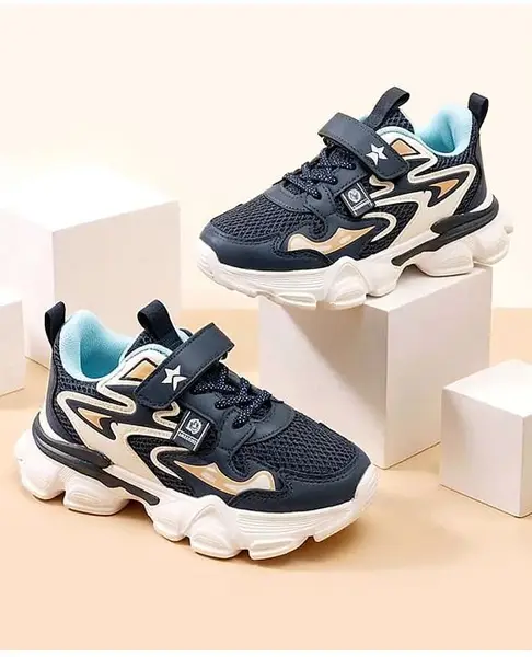 Cute Walk by Babyhug Velcro Closure Sneaker Shoes - Navy Blue