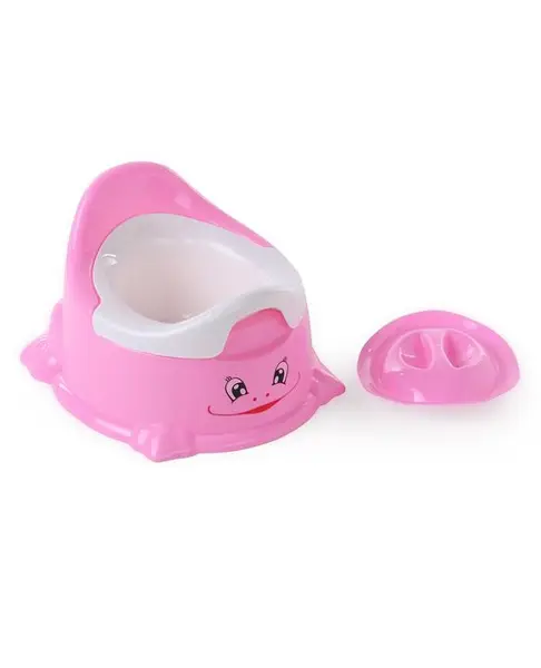 Baby Potty Chair With Lid Animal Design  - Pink