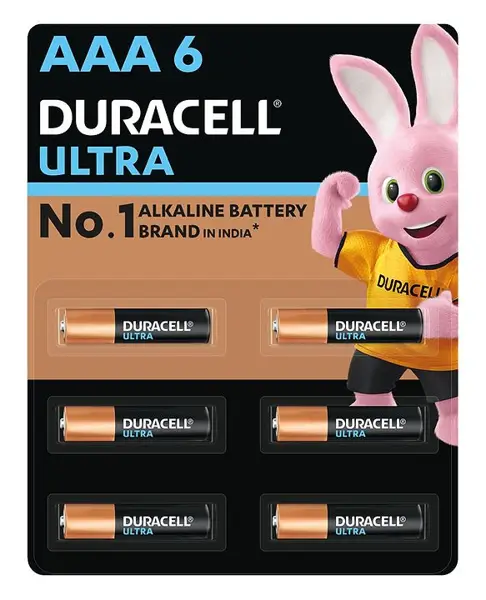 Duracell Ultra AAA Battery  pack of 6  High-Drain Devices  Digital Camera  Toys  Electric Toothbrush