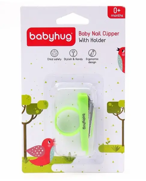 Babyhug Nail Clipper With Holder - Green