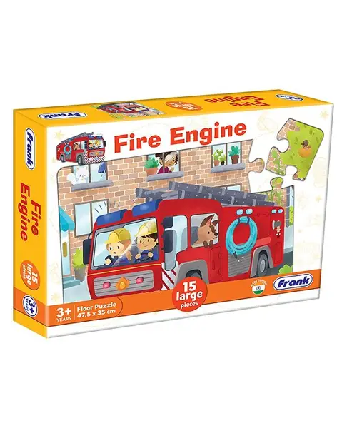Frank Fire Engine Themed Floor Jigsaw Puzzle Multicolour (15 Pieces) for kids above 4+ Years - 15201