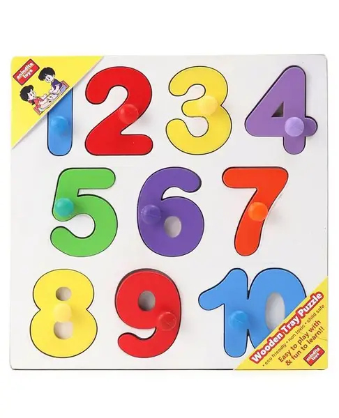 Anindita Wooden Number Puzzle Multicolor - 10 Pieces