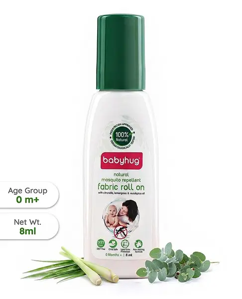 Babyhug Natural Mosquito Repellent Fabric Roll On - 8 ml