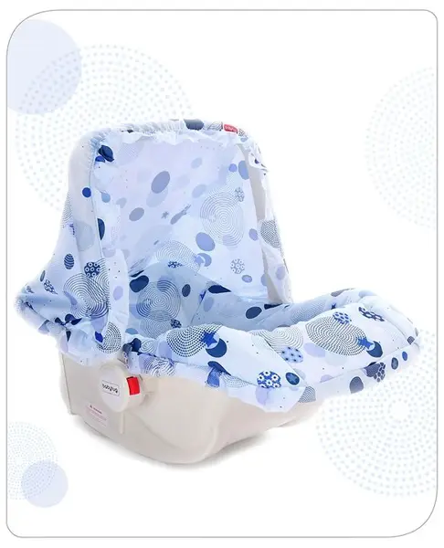 Babyhug Spring 5 in 1 Carry Cot Cum Rocker With Mosquito Net - Blue
