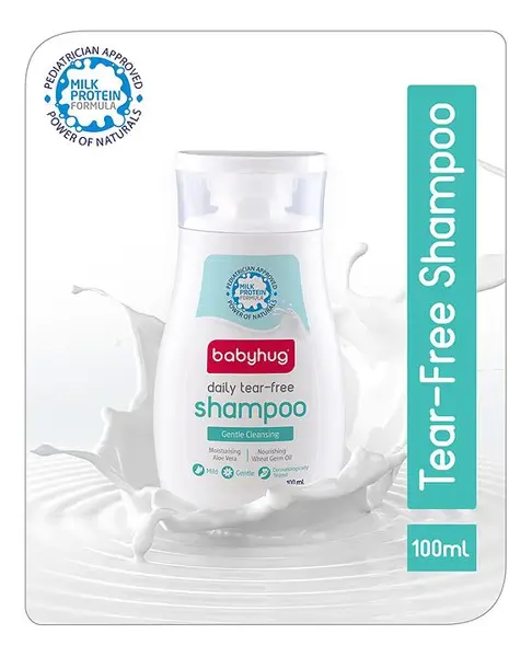 Babyhug Milk Protein Formula Daily Tear Free Milky Shampoo Ideal For Newborn BabyS Delicate Scalp - 100 ml