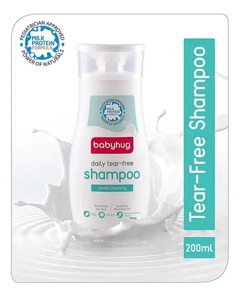 Babyhug Milk Protein Formula Daily Tear Free Milky Shampoo Ideal For Newborn BabyS Delicate Scalp - 200 ml