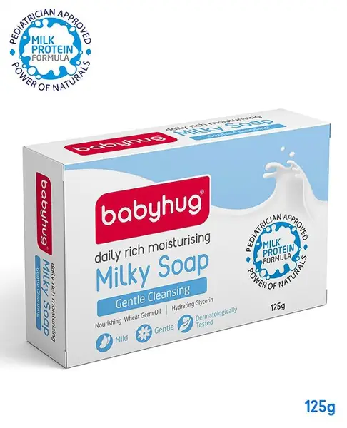 Babyhug Milk Protein Formula Daily Rich Moisturising Milky Soap - 125 g