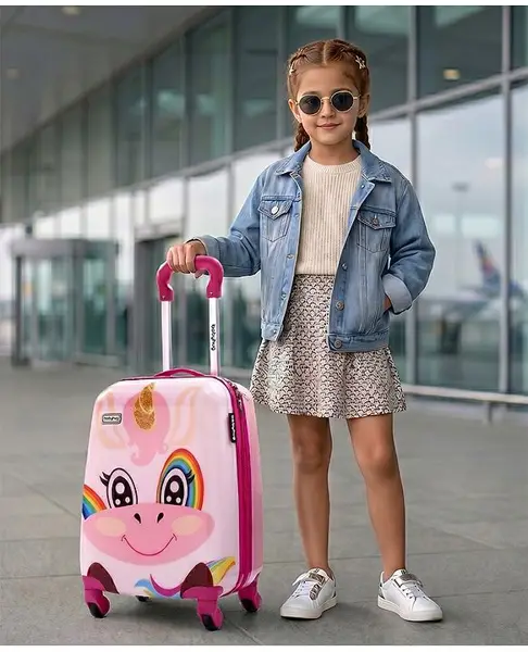 Babyhug Kids Small 1 Day Trip Trolley Bag Unicorn Print - 18 Inches