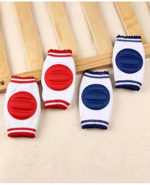 Baby Elbow & Knee Pads Set of 2 Pairs - Red Blue