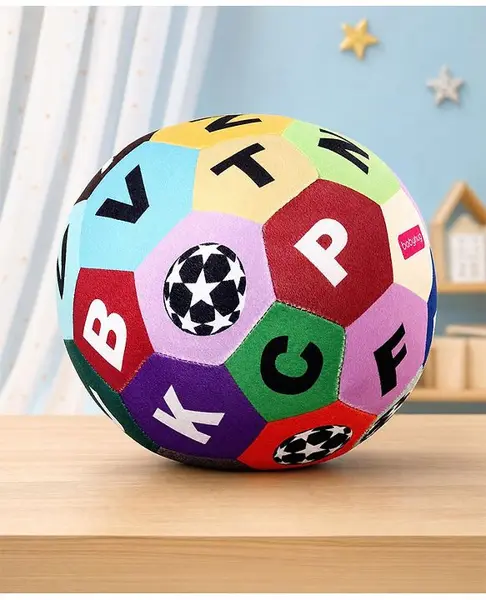 Babyhug Alphabet Soft Ball Multicolor - Height 18 cm (Color May Vary)