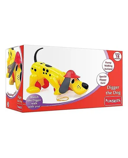 Giggles Digger The Dog - Yellow