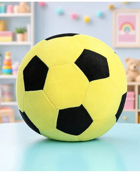 Babyhug Soft Ball Medium Black And Yellow - Height 16 cm