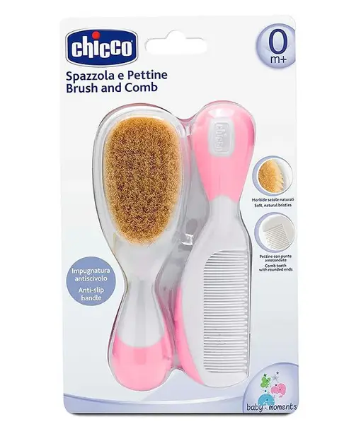 Chicco Brush And Comb Set - Pink
