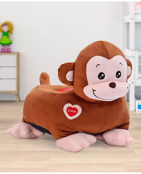 Babyhug Monkey Shaped Soft Seat - Brown