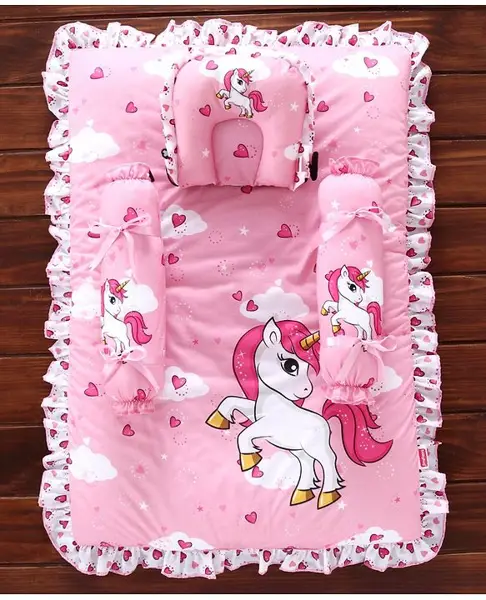 Babyhug Bedding Set Unicorn Print - Pink