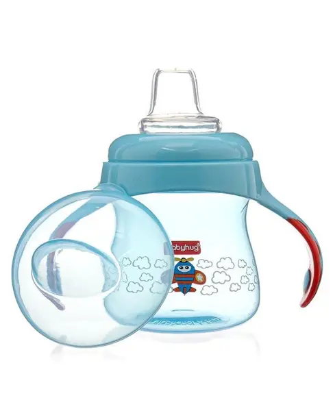 Babyhug Twin Handle Training Soft Spout Cup Blue - 150 ml