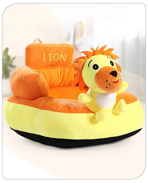Babyhug Kids Lion Shaped Sofa Chair - Orange