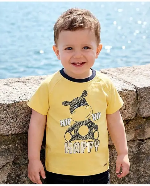 Babyoye Half Sleeves Tee - Yellow