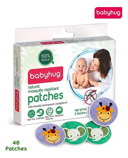 Babyhug Waterproof Natural Mosquito Repellent Patches - 48 Pieces