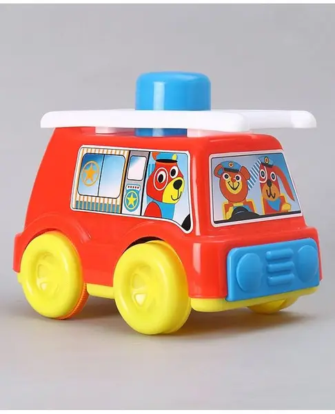 United Agencies Push N Go Fire Wagon Toy - Red