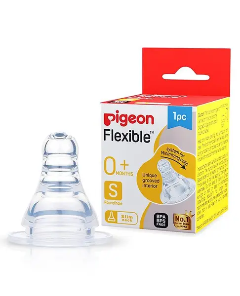 Pigeon Flexible  Peristaltic Slim Neck Nipple Small - 1 Piece