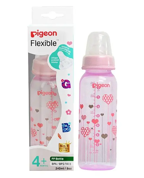 Pigeon Feeding Bottle Abstract Print Pink - 240 ml