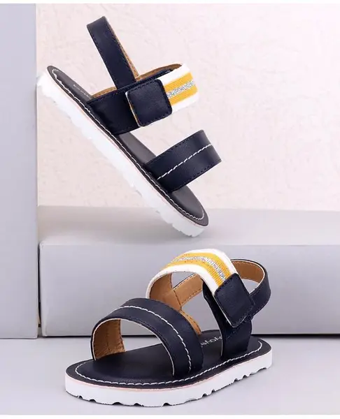 Babyoye Sandals With Velcro Closure - Navy Blue